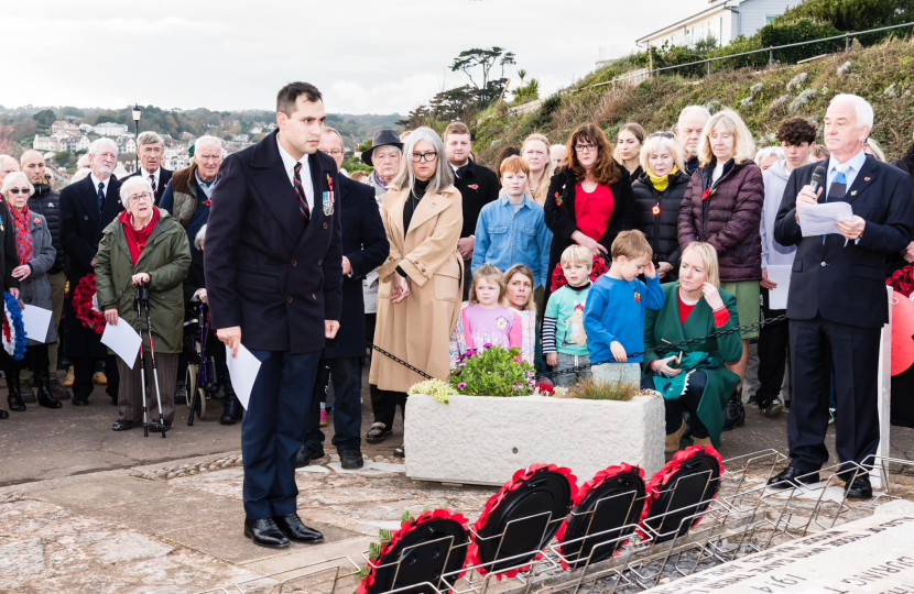 David at  Remebrance service