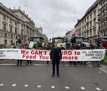 David at farmers protest.